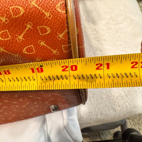 Double Handled Orange Patterned Tote Duffel - Picture 12 of 14